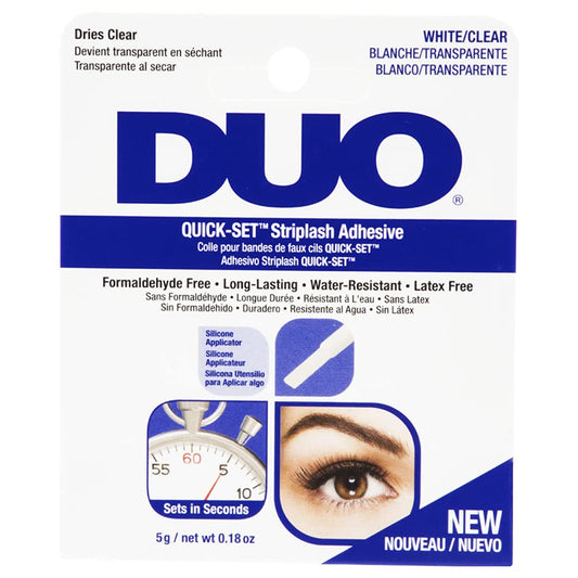 DUO Quick-Set Striplash Adhesive, White/Clear 0.18oz