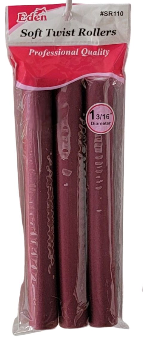 Eden Soft Twist Rollers #SR110 3ct 1 3/16"