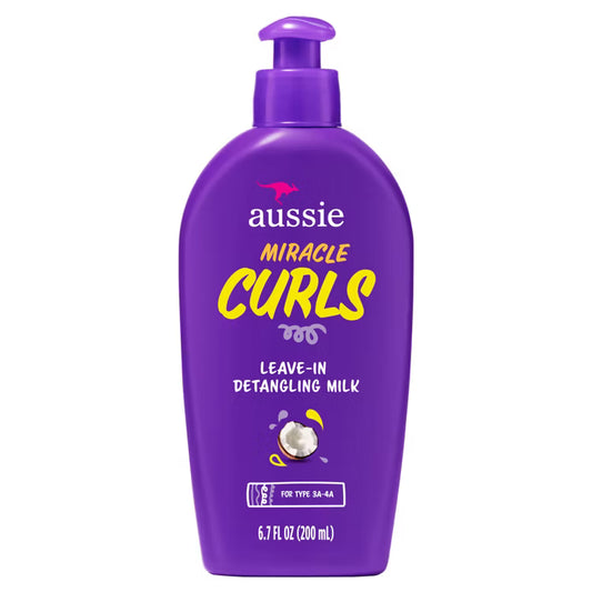 Aussie Miracle Curls Leave In Detangling Milk 6.7oz