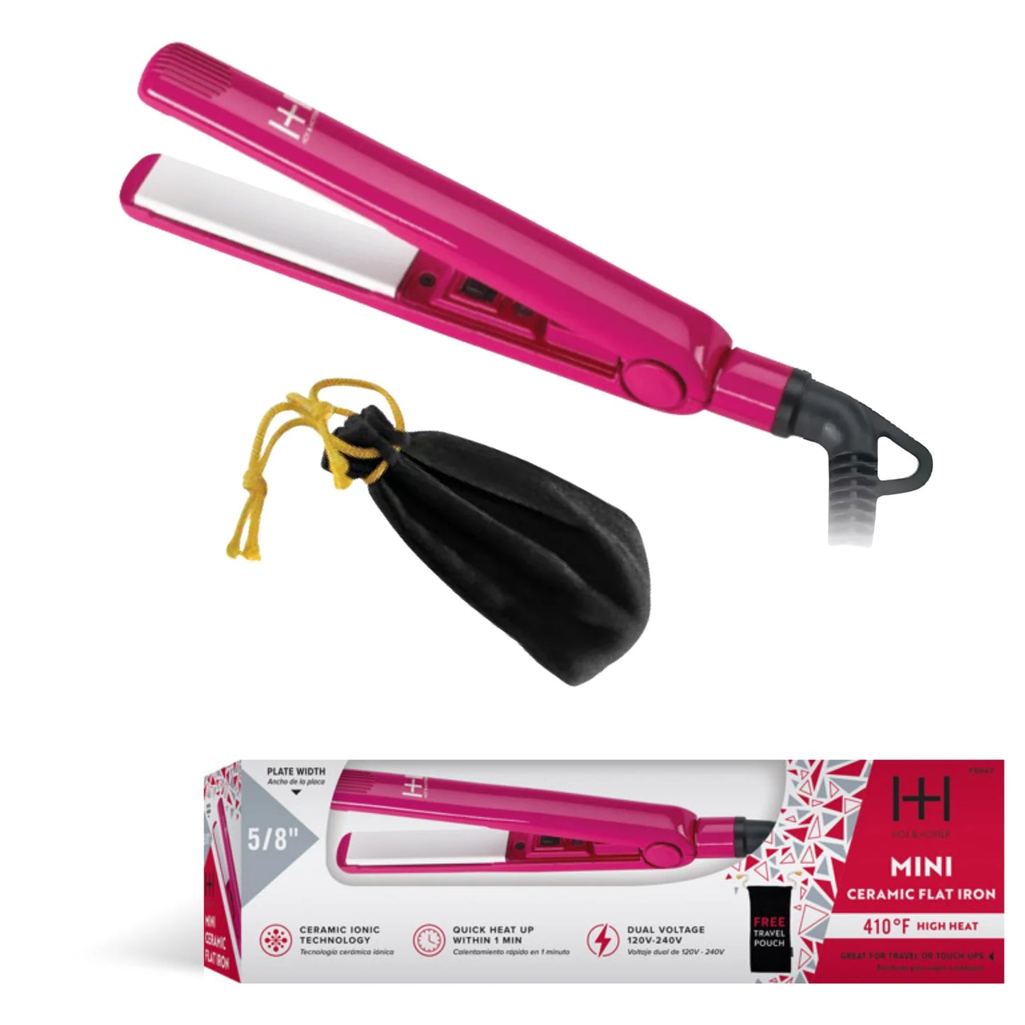 Hot & Hotter Mini 5/8" Ceramic Flat Iron #5947