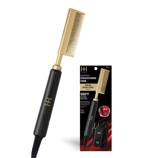 Hot & Hotter Electric Straightening Comb Medium Double Sided