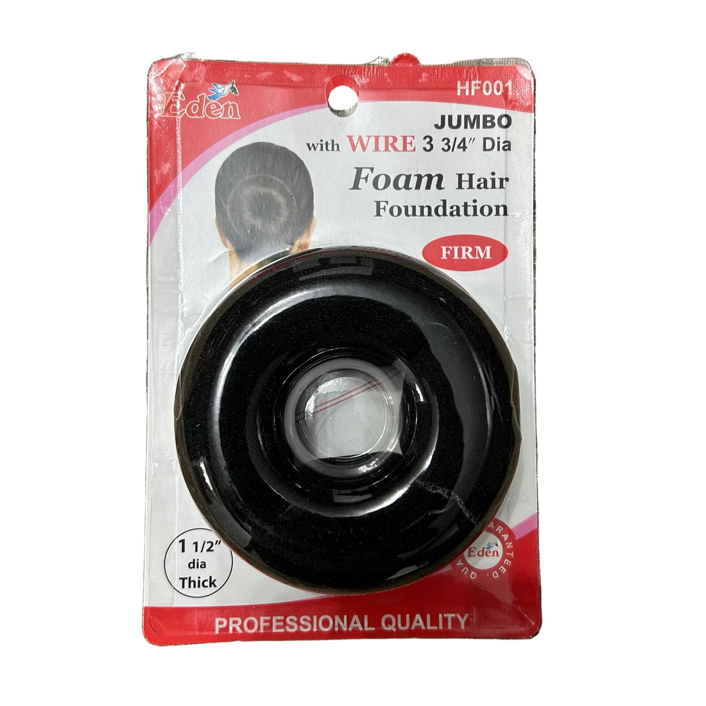 Eden Foam Hair Bun Foundation 1 1/2 Dia Thick