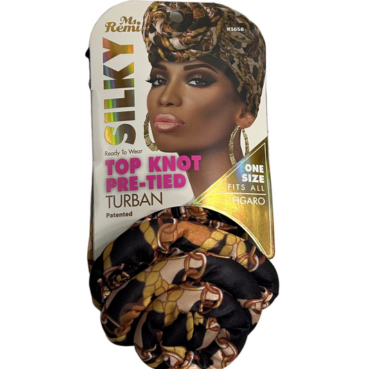 Ms. Remi Silky Top Knot Pre-Tied Turban Assorted Colors