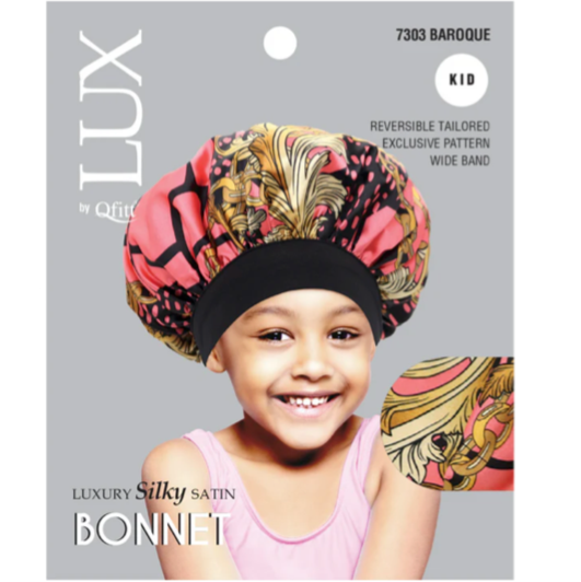 Qfitt Kids Luxury Silky Satin Bonnet Assorted Patterns