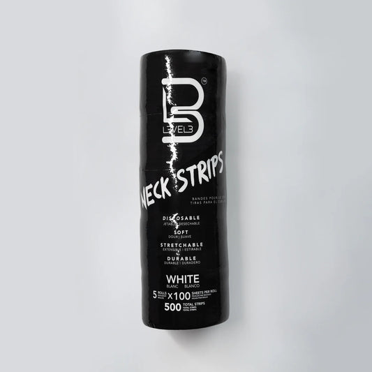 L3VEL3 Neck Strips Black 100 sheets Per Roll, Variants