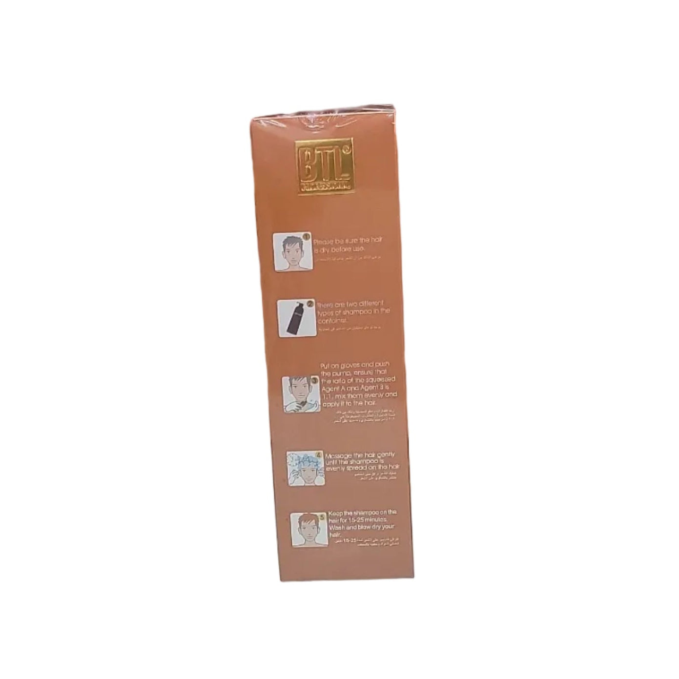 BTL Professional Light Brown Hair Dye Shampoo 16.9oz