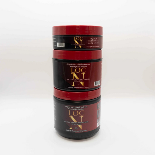 Loc N Twists Braids Wave Edge Gel - Extra Hold 8oz, 16oz