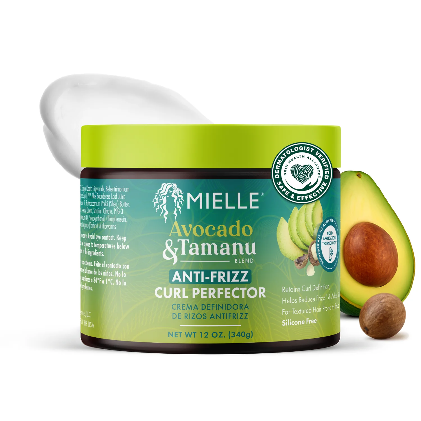 Mielle Avocado & Tamanu Anti-Frizz Curl Perfector Creme 12oz
