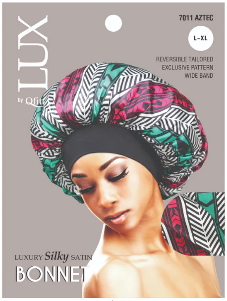 Qfitt Lux Luxury Silky Satin Bonnet L-XL #7011 Assorted Patterns