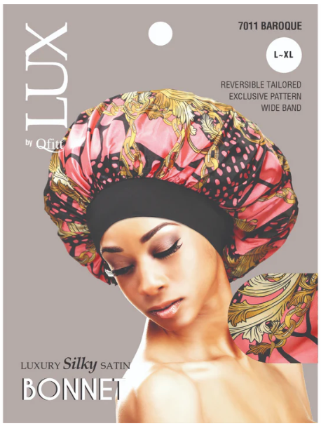 Qfitt Lux Luxury Silky Satin Bonnet L-XL #7011 Assorted Patterns