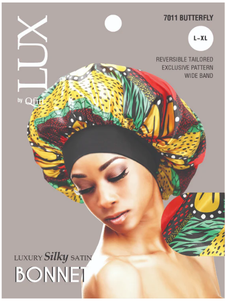 Qfitt Lux Luxury Silky Satin Bonnet L-XL #7011 Assorted Patterns