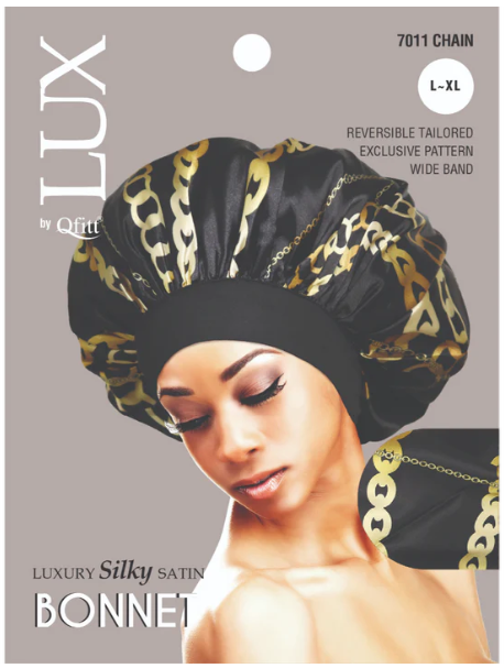 Qfitt Lux Luxury Silky Satin Bonnet L-XL #7011 Assorted Patterns