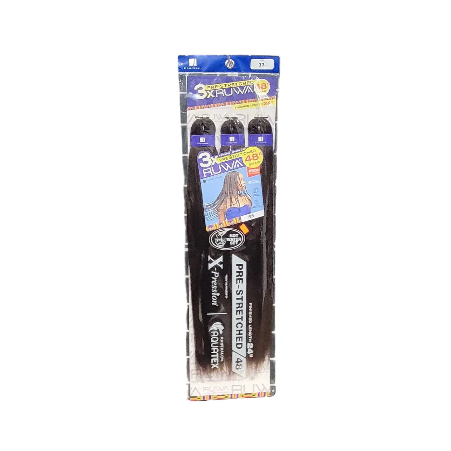 Sensationnel 3X Ruwa Pre-Stretched Braid 48in