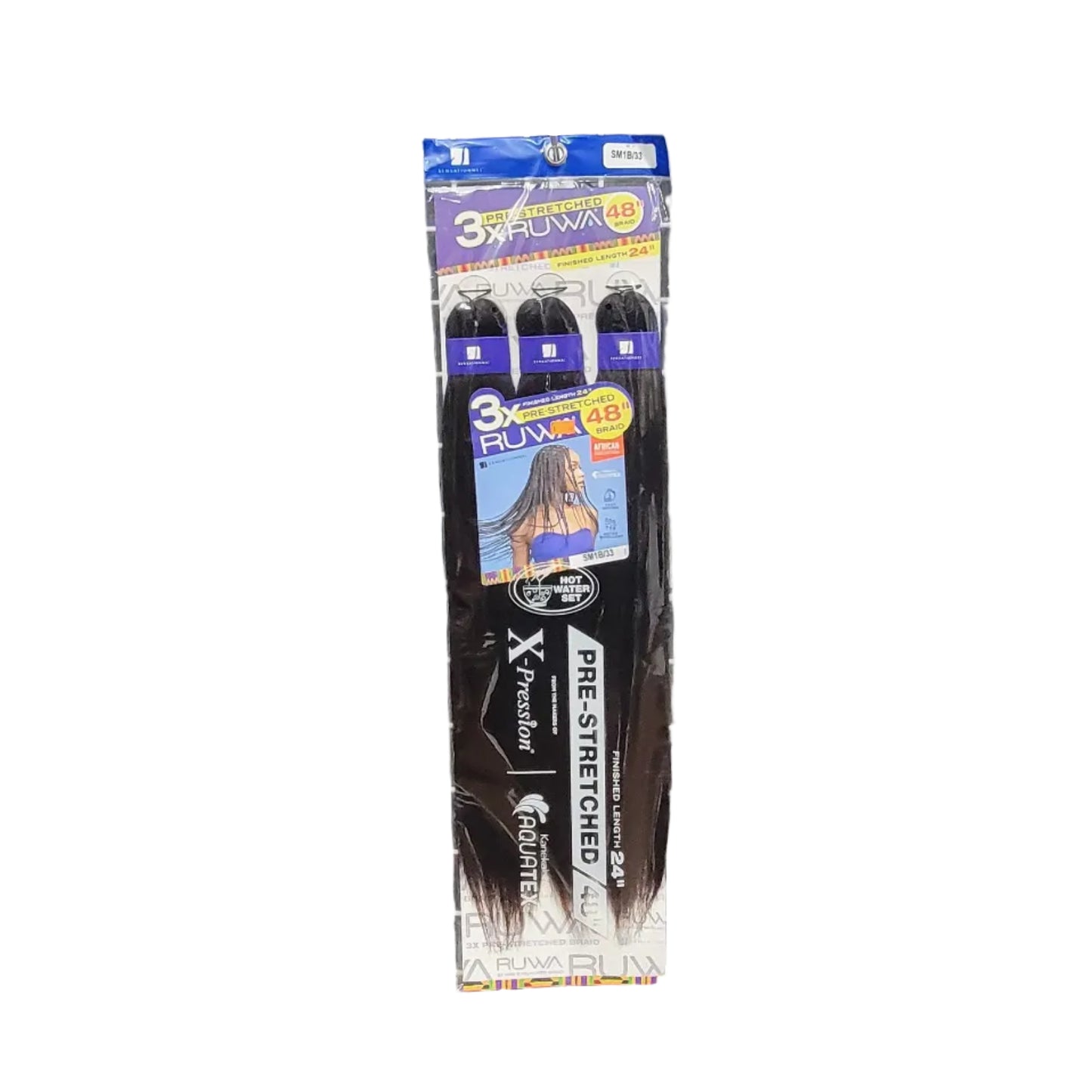 Sensationnel 3X Ruwa Pre-Stretched Braid 48in