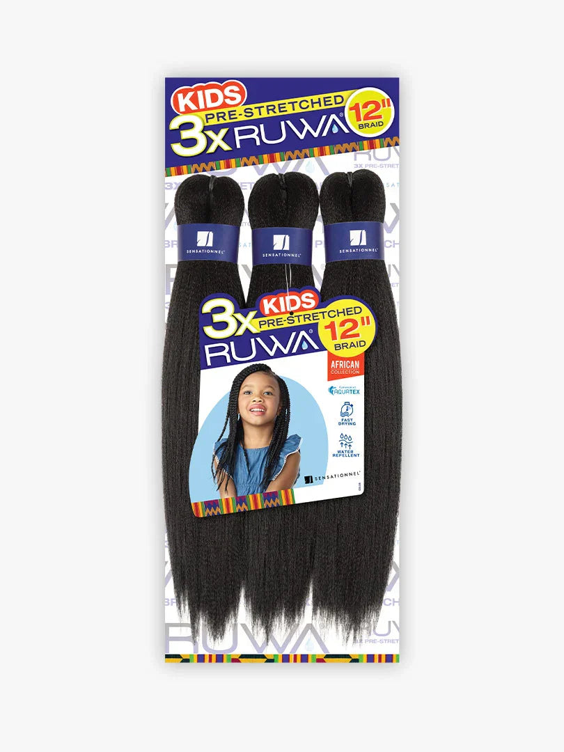 Sensationnel Kids 3X Ruwa Pre-Stretched Braid 12"