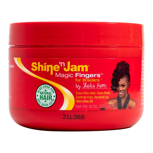 AMPRO Shine n Jam Magic Fingers Conditioning Gel For Braiders Extra Firm Hold 8oz