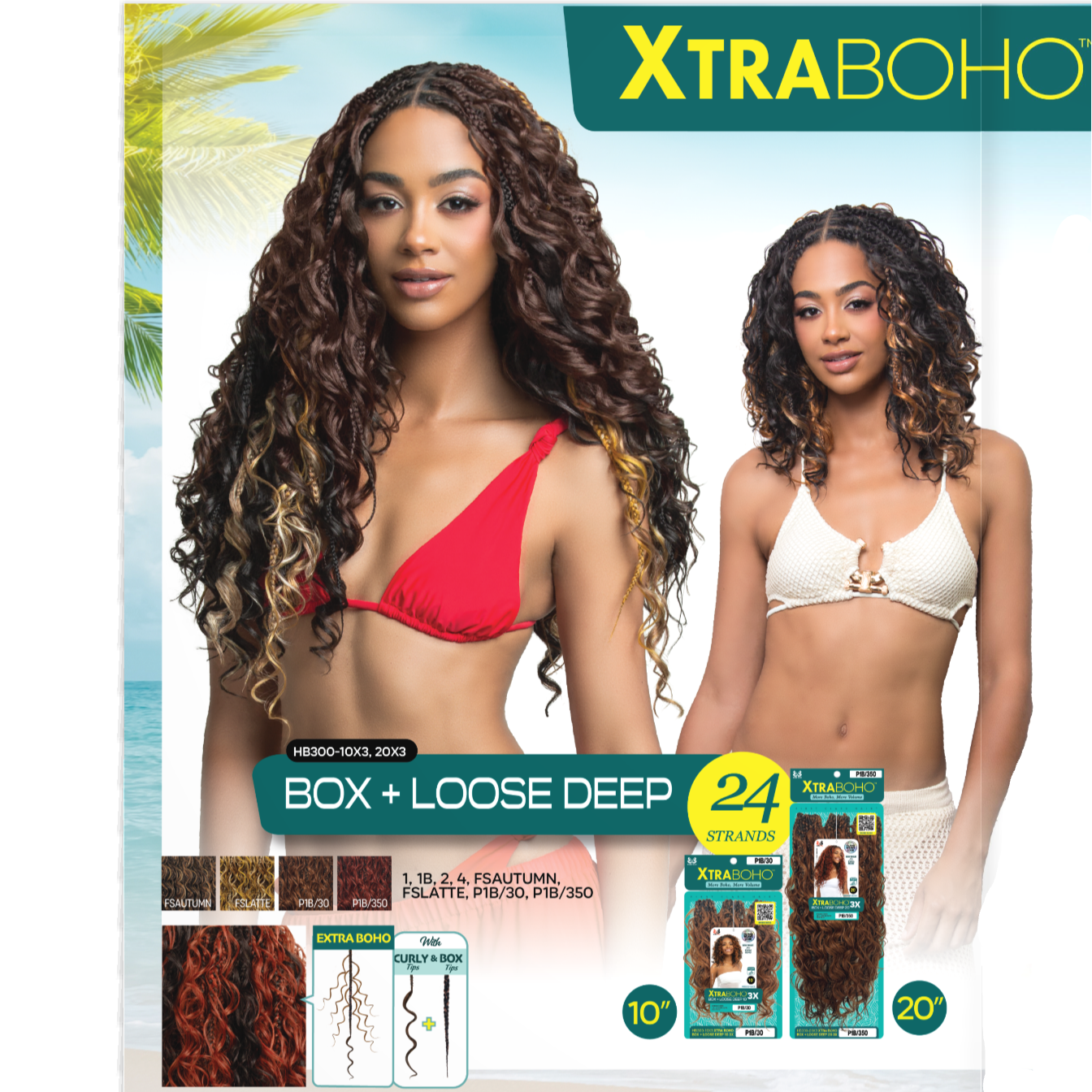 Bobbi Boss Xtra BOHO 3x Crochet Box Loose Deep 20"