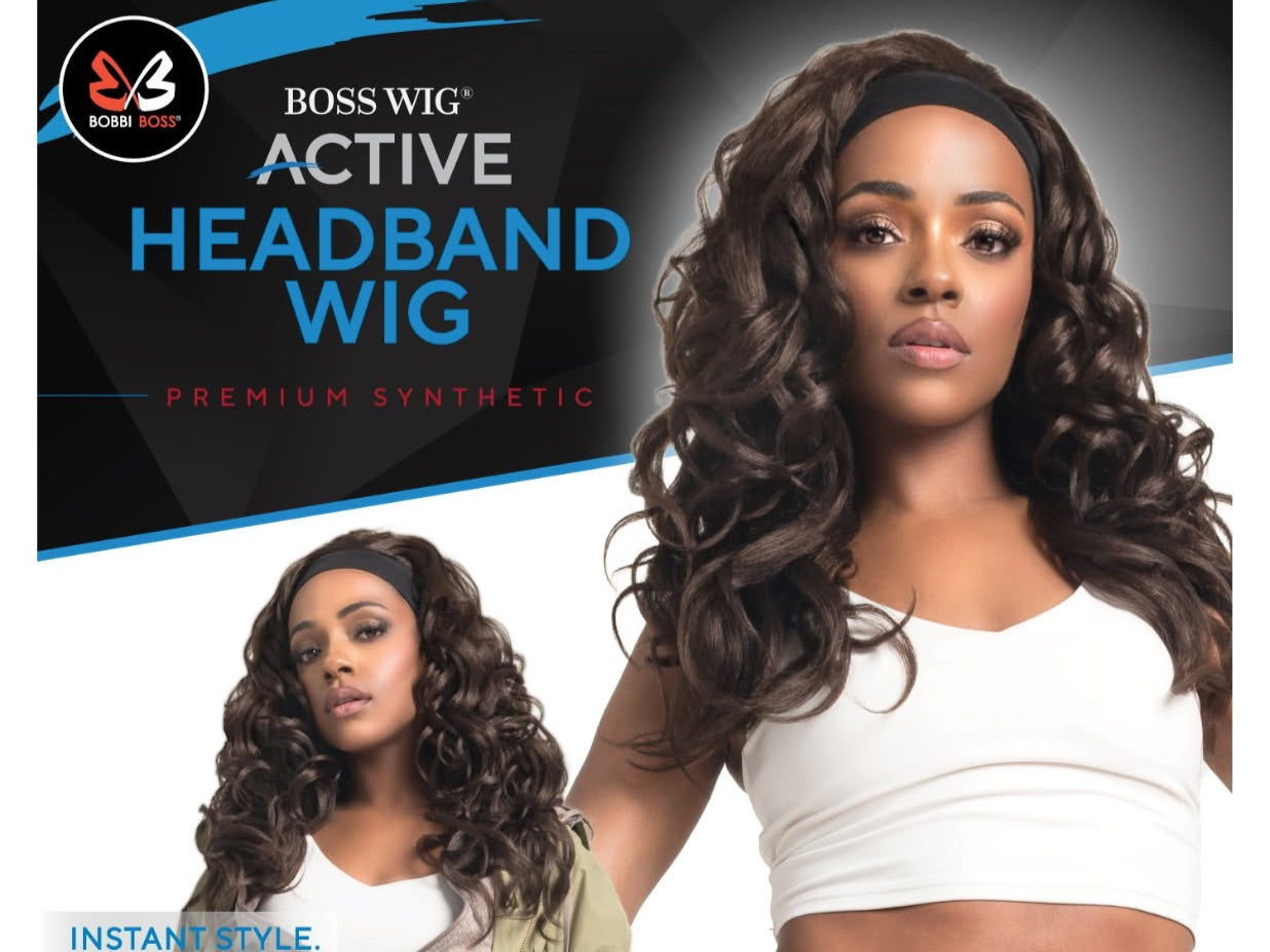 Boss Wig Active - Premium Synthetic Headband Wig M1019 HB Straight