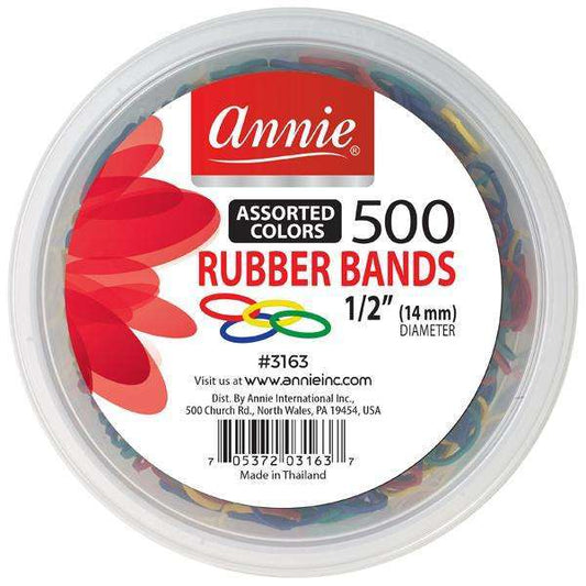 Annie Assorted Colors 500ct Rubber Bands 1/2"