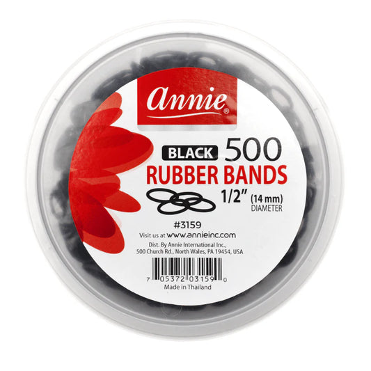 Annie Black 500ct Rubber Bands 1/2"
