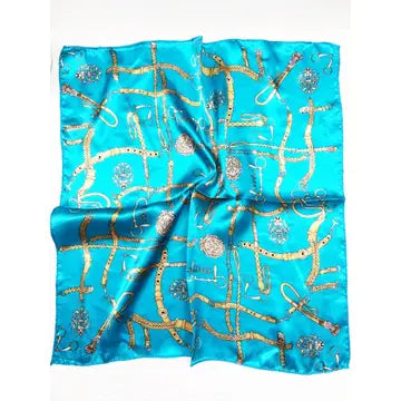 Satin Belt Pattern Print Scarf (SMALL)