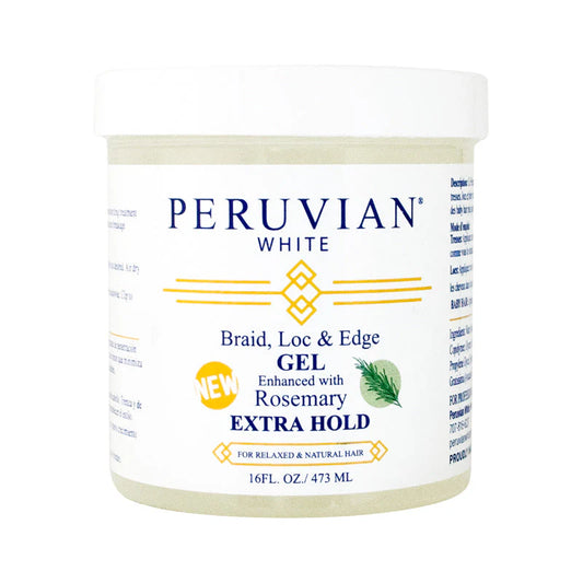 Peruvian White Braid, Loc, & Edge Gel Rosemary Extra Hold 16oz