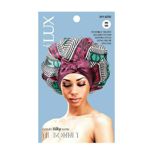 Qfitt LUX Luxury Silky Satin Tie Bonnet #7071 Assorted Patterns