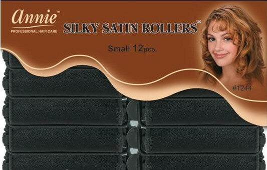 Annie Silky Satin Rollers 12ct Small #1244